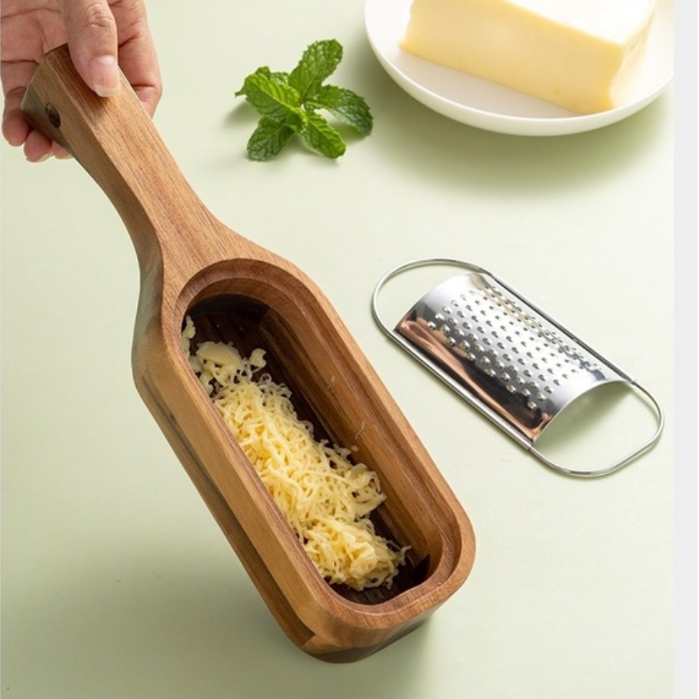 Cheese Grater Box - Parutan Keju Stainless Steel Dengan Gagang