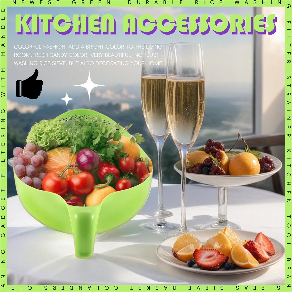 Kitchen Gadgets Rice Filter - ABZT Saringan Pencuci Beras Alat Dapur