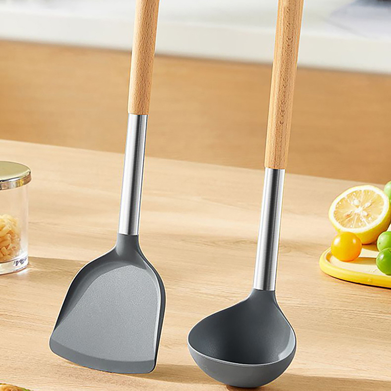 Silicone Spatula Set - Set Peralatan Dapur Silikon Tahan Panas,
