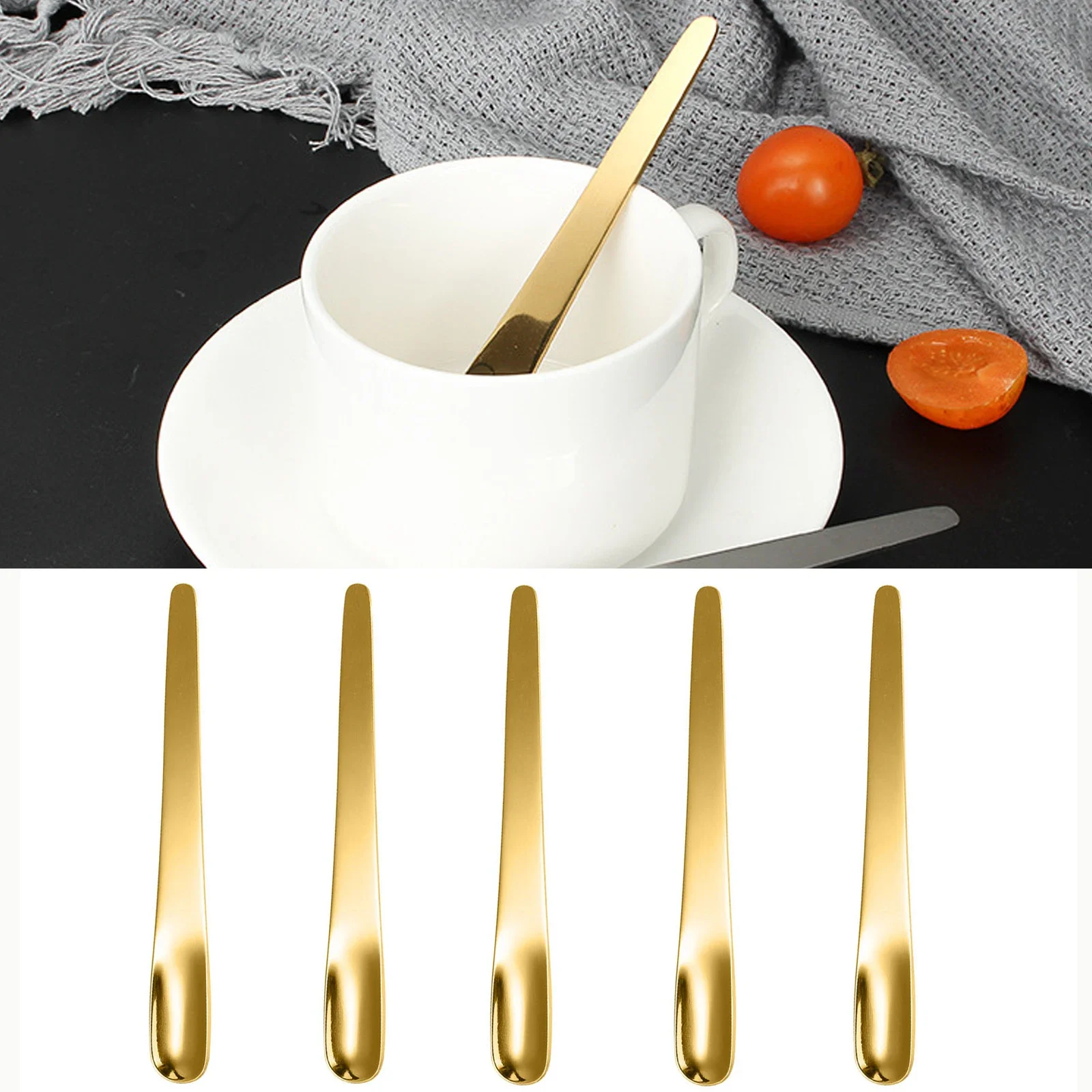 Kitchen Gadgets Blender - Sendok datar baja tahan karat, 5