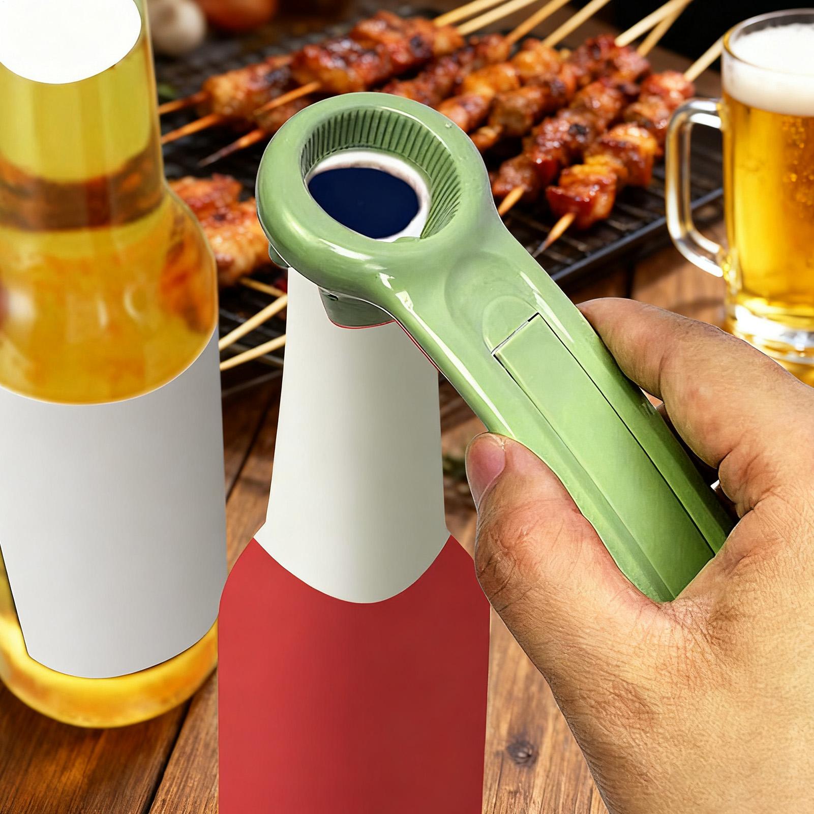 Kitchen Gadgets Built In - Pembuka Botol Serbaguna Hijau Portabel Anti