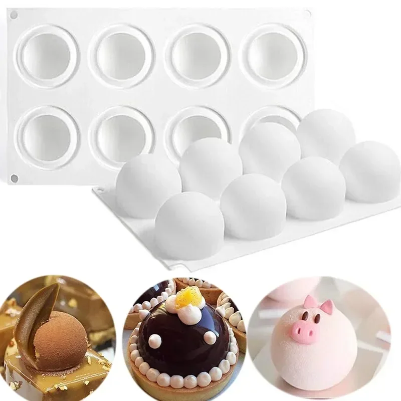 Kitchen Handy Gadgets - Cetakan silikon bola 3D untuk kue