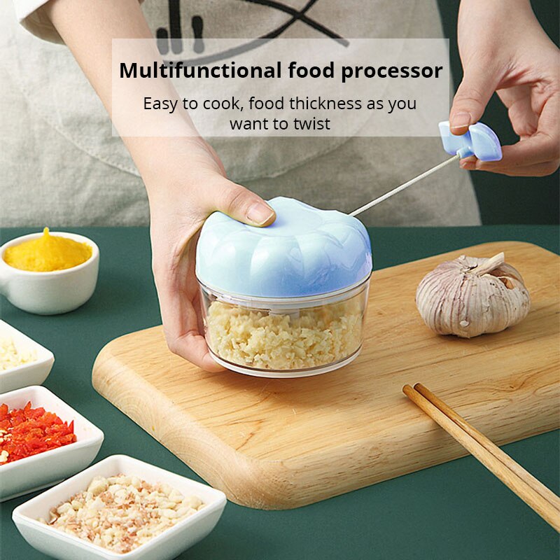 Kitchen Gadgets Blender - 1pc Penghancur Bawang Putih Manual Biru/Pink,