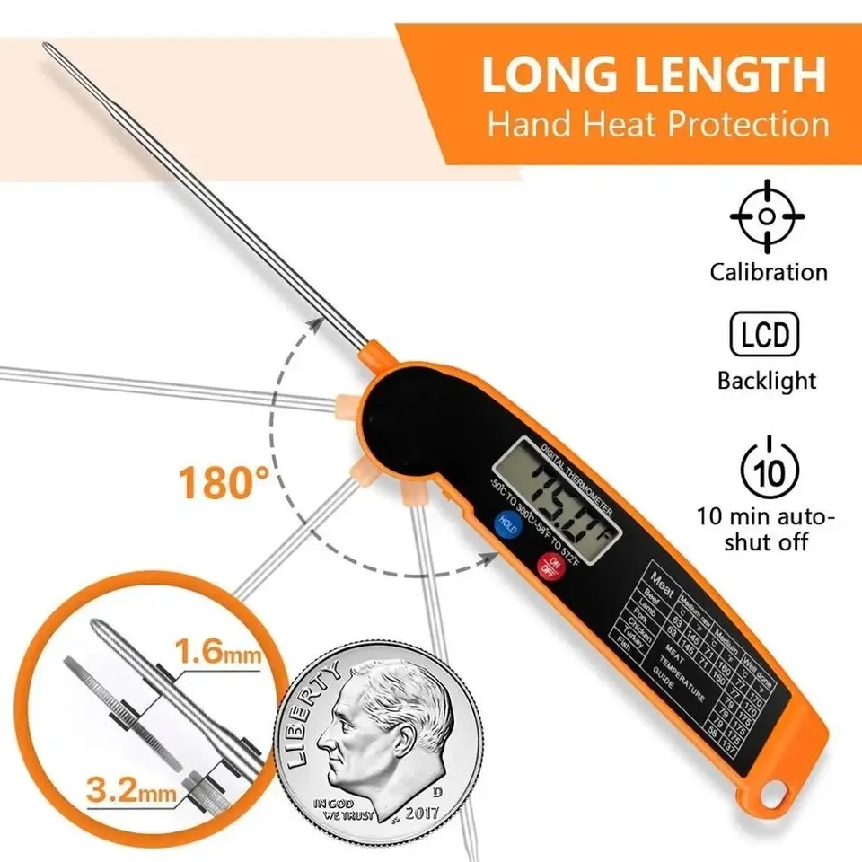 Meat Thermometer - Termometer Daging Digital Tahan Air untuk