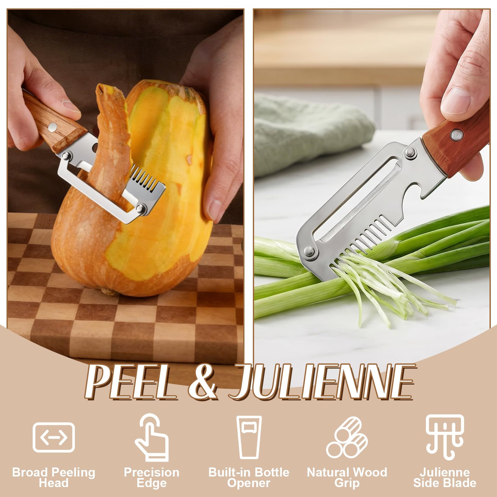 Pengupas Sayuran 3-in-1 dengan - Kitchen Gadgets Peeler ulasan dan harga
