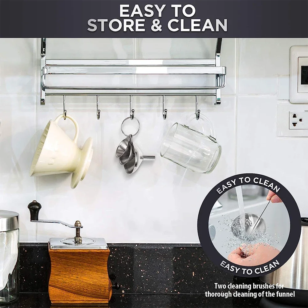 3 buah Set corong dapur baja t - Kitchen Handy Gadgets ulasan dan harga