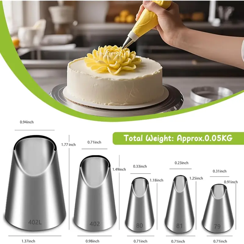 5 Buah Set Nozel Pipa Baja Tah - Kitchen Handy Gadgets ulasan dan harga