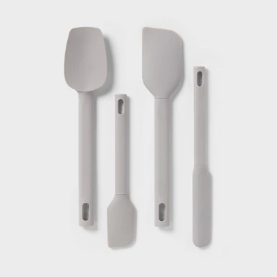 Set Spatula 4 buah Warna Abu-a - Silicone Spatula Set ulasan dan harga