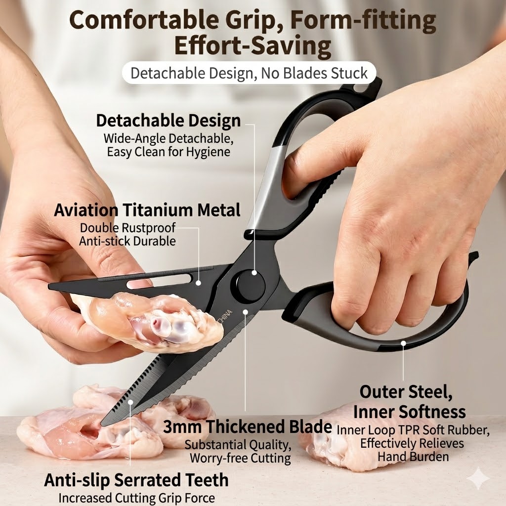 Gunting Dapur Titanium Gunting - Kitchen Handy Gadgets ulasan dan harga