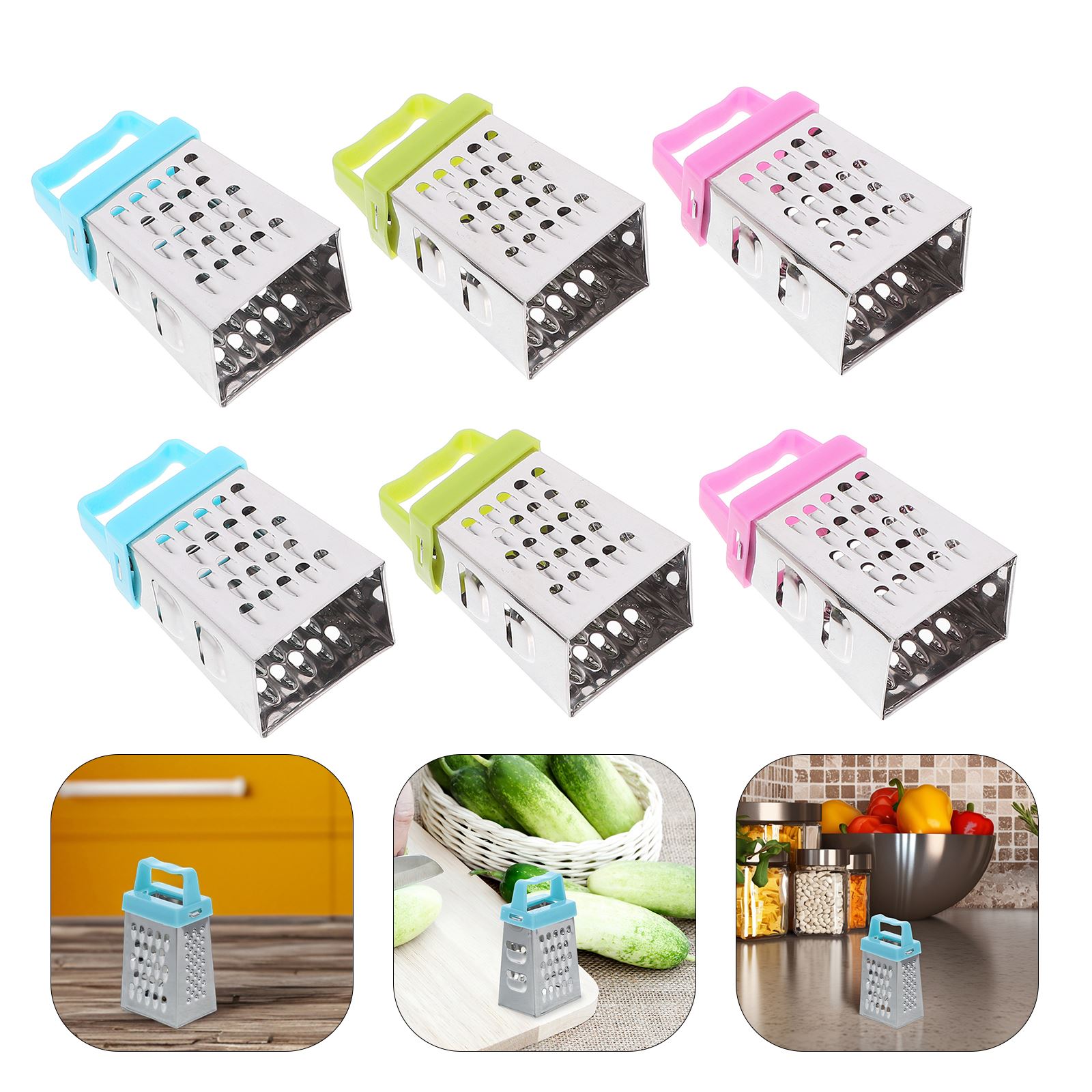 6 Buah Kotak Parutan Mini Paru - Cheese Grater Box ulasan dan harga